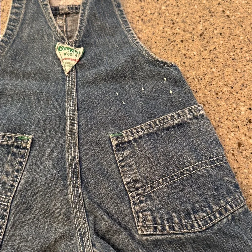 OSHKOSH B'GOSH Vintage Green Label Vestbak 60s Union Made Sanforized Overalls
